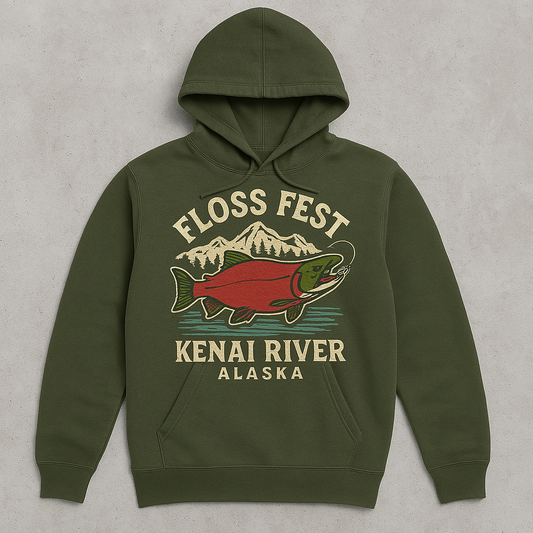 HOODIE - FLOSS FEST SALMON, KENAI RIVER ALASKA 2025